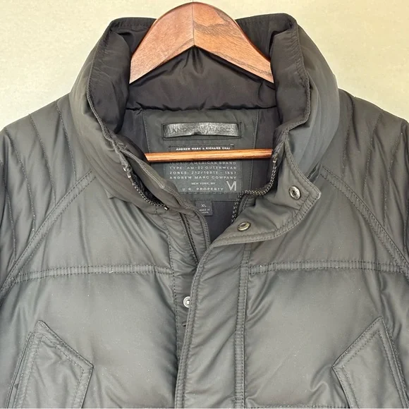 ANDREW MARC x RICHARD CHAI Down Puffer Coat Jacket Black Waterproof NEW Men's XL - Picture 5 of 16